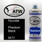 Preview: Hyundai, Phantom Black, 9417: 400ml Sprühdose, von ATW Autoteile West.
